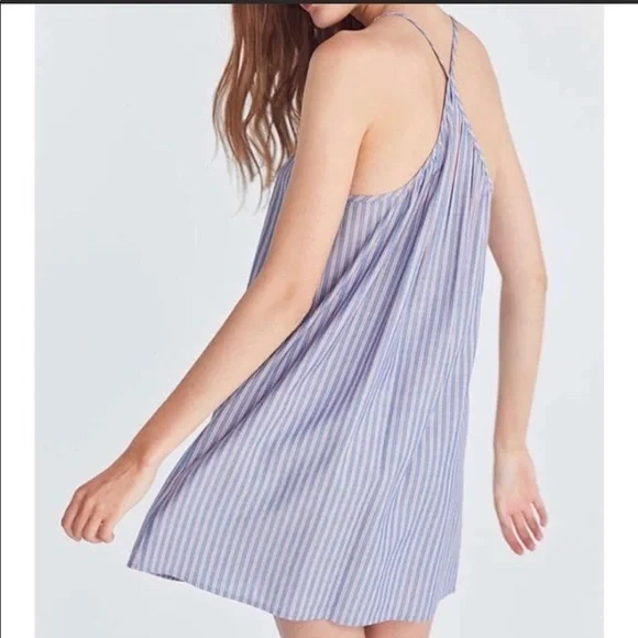 MOVING SALE | Women’s Urban Outfitters Charlotte Striped Slip Dress, Size L - Picture 2 of 7